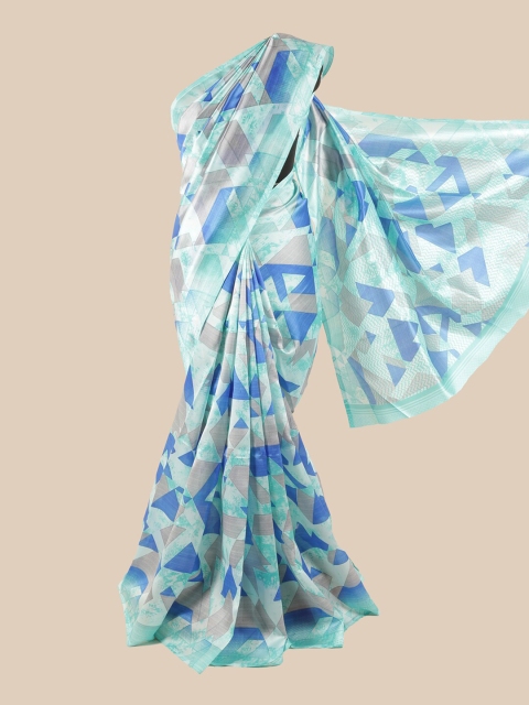 

Pothys Blue & Grey Printed Saree