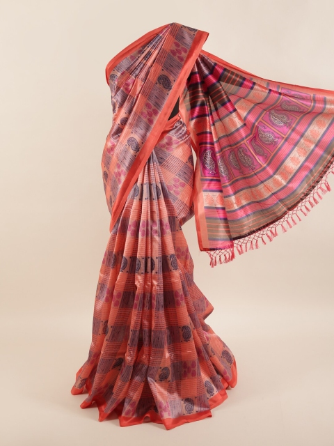 

Pothys Pink Ethnic Motifs Saree