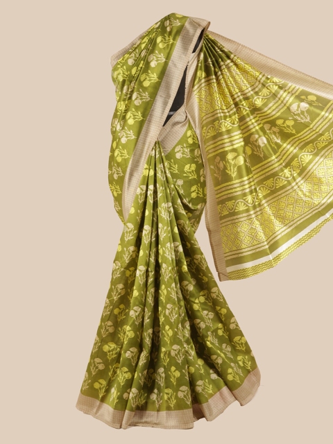 

Pothys Green Floral Saree