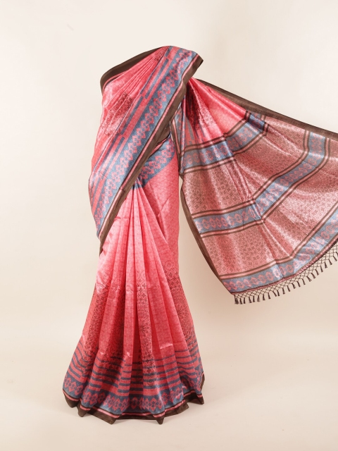 

Pothys Pink Ethnic Motifs Saree