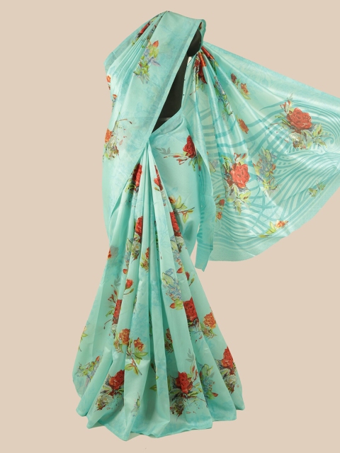 

Pothys Blue & Red Floral Saree
