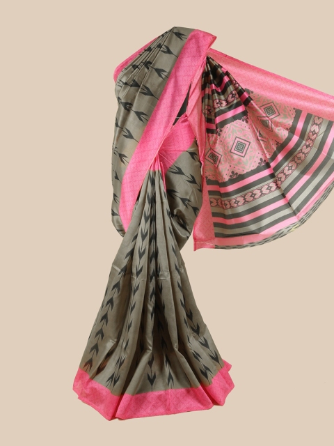 

Pothys Brown & Pink Woven Design Saree