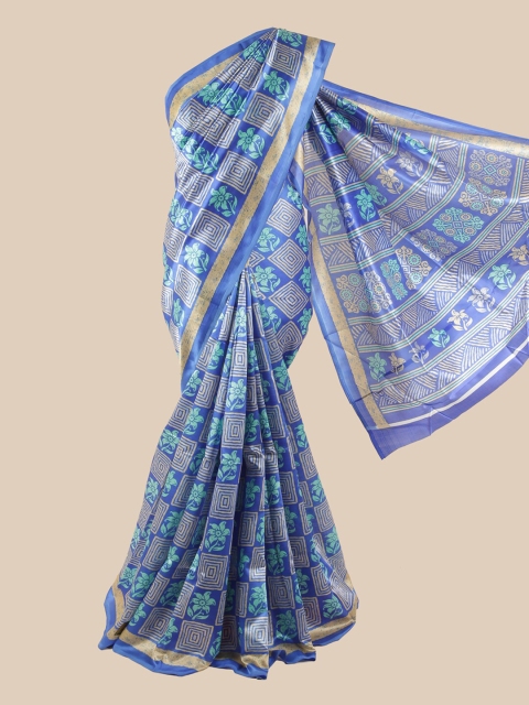

Pothys Blue Printed Saree