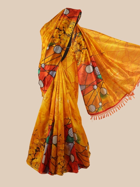 

Pothys Yellow & Black Printed Saree
