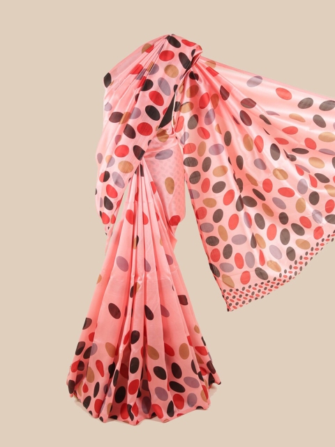 

Pothys Pink & Brown Printed Saree