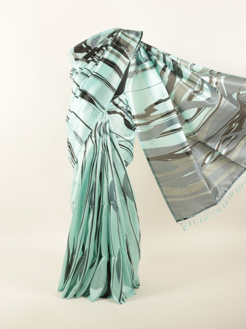 

Pothys Blue & Grey Printed Saree