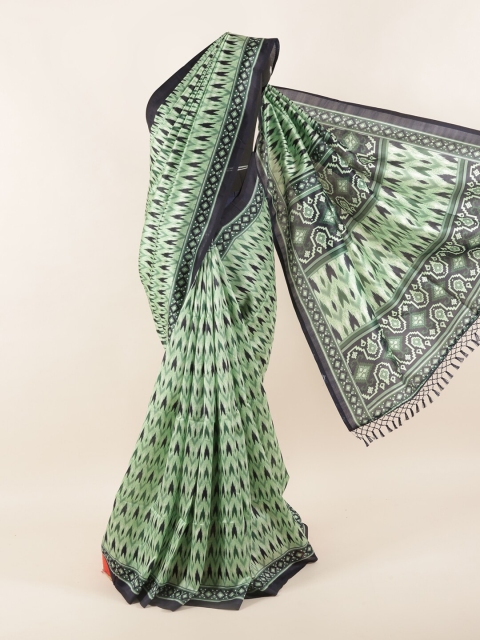 

Pothys Green & Black Printed Saree