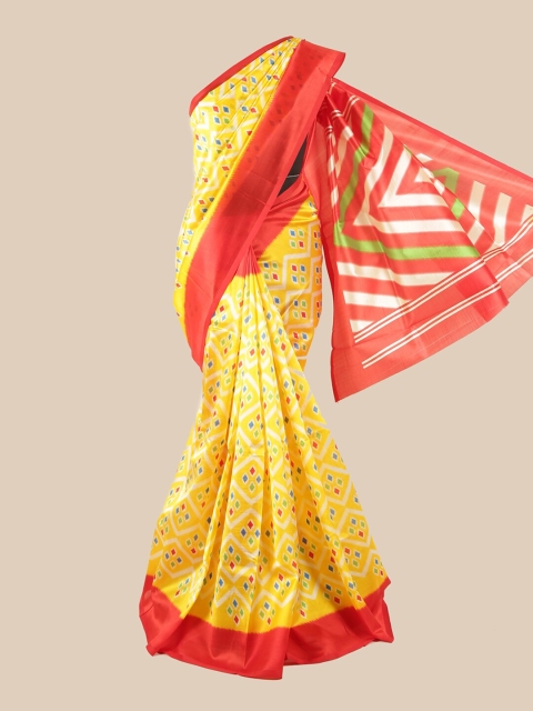 

Pothys Yellow & Red Printed Saree