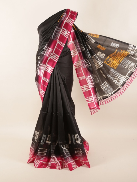 

Pothys Black & White Printed Saree
