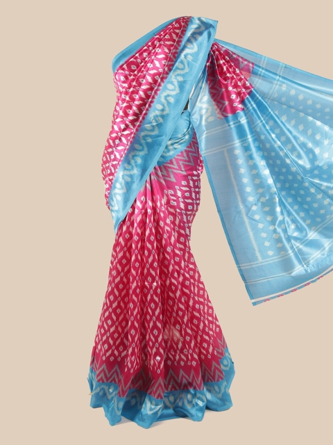 

Pothys Pink & Blue Printed Saree