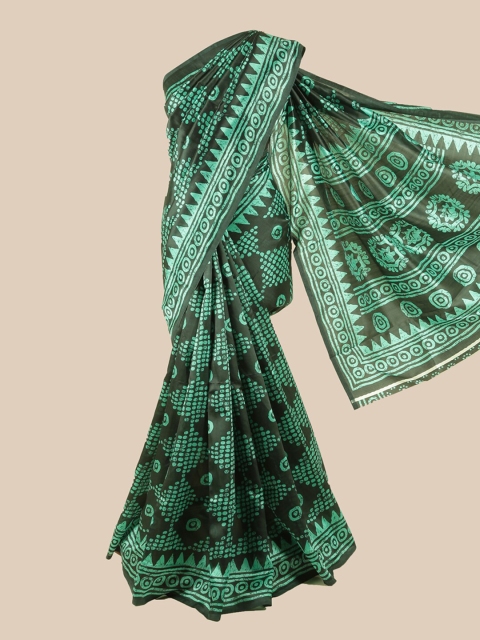 

Pothys Green & Grey Printed Saree