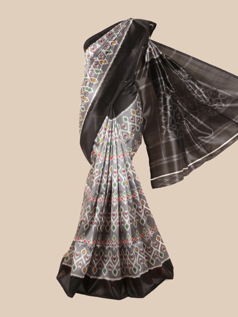 

Pothys Grey & Black Printed Saree