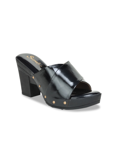 

SAPATOS Black Block Heel Mules