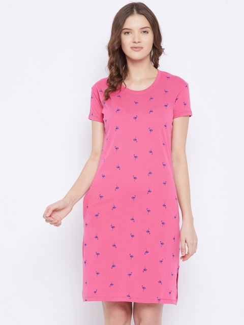 

Austin wood Women Pink Tropical Printed Nightdress