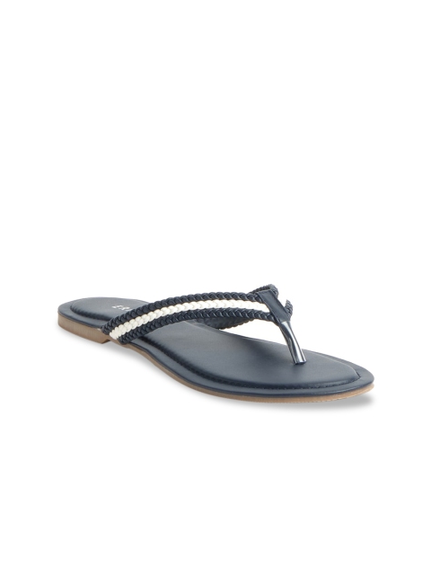 

ERIDANI Women Blue & White Open Toe Flats
