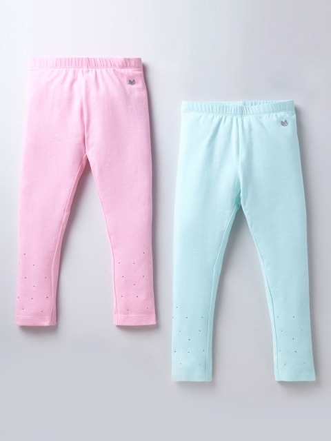 

Ed-a-Mamma Girls Pack of 2 Pink & Blue Leggings