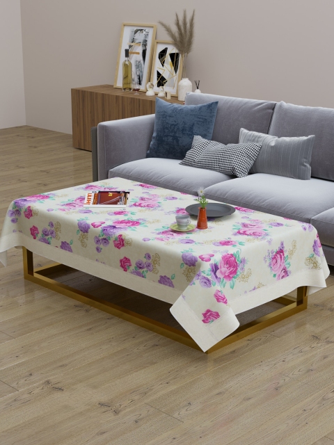 

Clasiko Beige & Pink Floral Printed 2-Seater Rectangle Table Cover