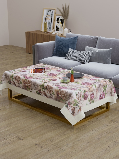 

Clasiko Beige & Purple Floral Printed 2-Seater Rectangular Table Cover