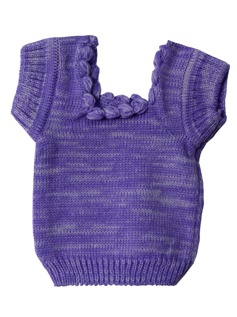 

Little Angels Unisex Kids Violet Striped Sweater Vest