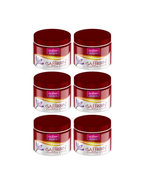 

VI-JOHN Women Set of 6 Saffron Fairness Cream Advanced, Red