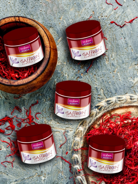 

VI-JOHN Women Set of 5 Saffron Fairness Cream Advanced, Red