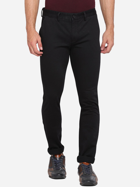 

Greenfibre Men Black Slim Fit Chinos Trousers
