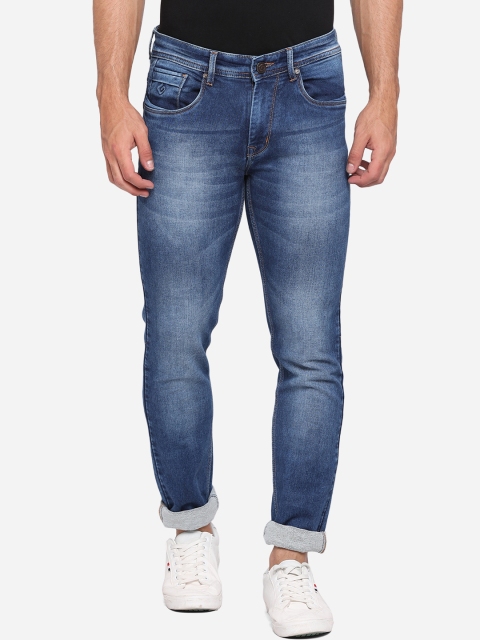 

Greenfibre Men Blue Slim Fit Heavy Fade Acid Wash Stretchable Jeans