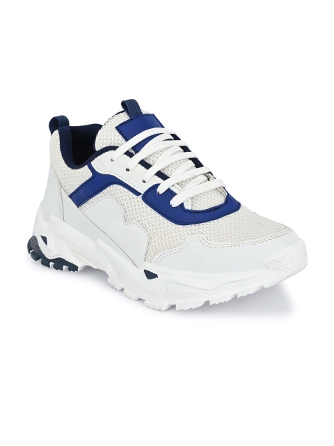 

mr wonker Men White Colourblocked Sneakers