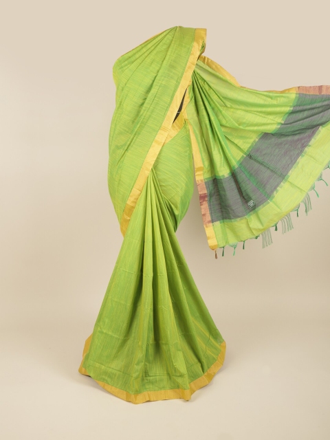 

Pothys Green Zari Silk Cotton Saree