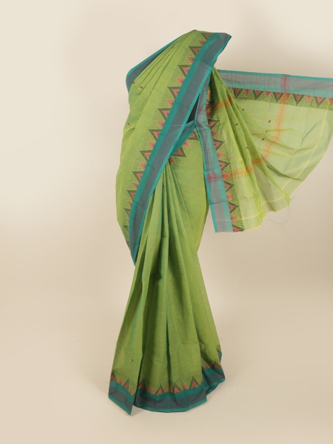 

Pothys Green & Blue Ethnic Motifs Pure Cotton Saree