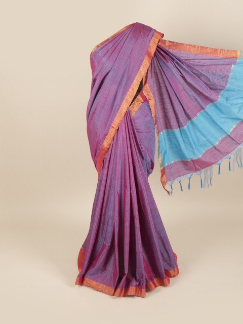 

Pothys Purple & Blue Silk Cotton Saree