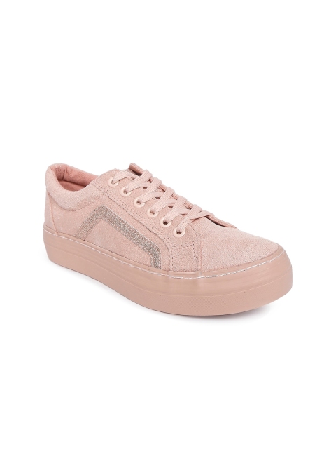 

Forever Glam by Pantaloons Women Nude Pink Textured Flatforms