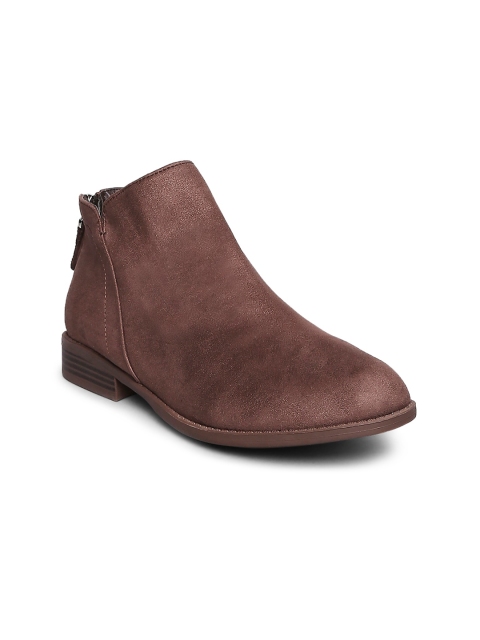 

Forever Glam by Pantaloons Women Brown Solid Flat Boots