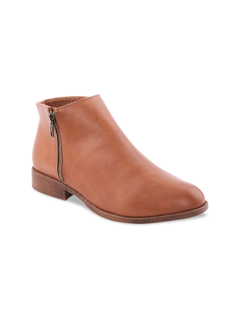 

Forever Glam by Pantaloons Women Tan Leather Flat Boots