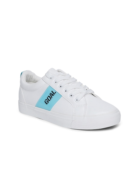 

Forever Glam by Pantaloons Women White Colourblocked Leather Sneakers