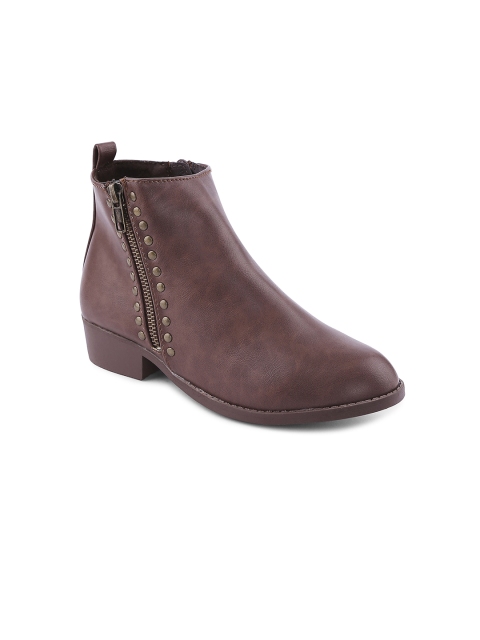 

Forever Glam by Pantaloons Women Brown Leather Flat Boots