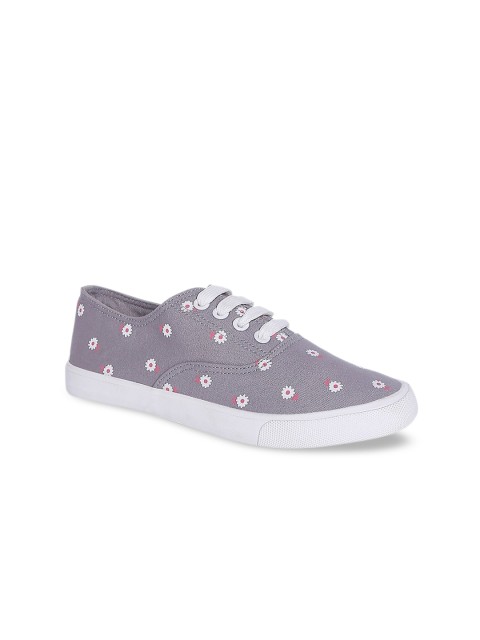 

Forever Glam by Pantaloons Women Grey & White Printed Sneakers