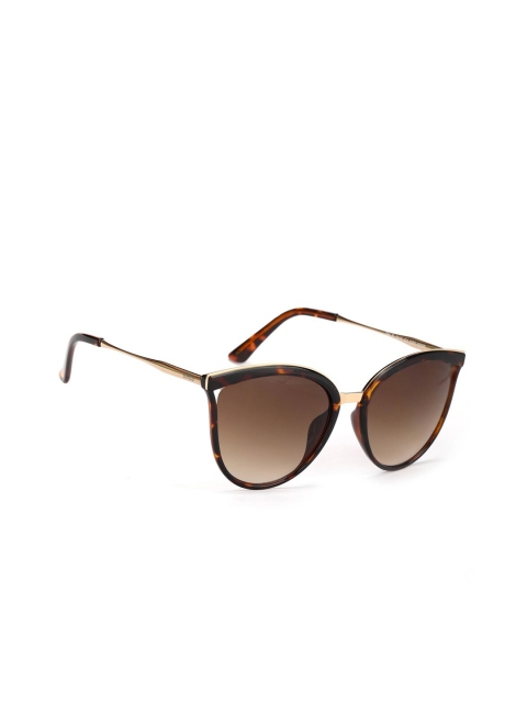 

ENRICO Women Brown Lens & Brown Cateye Sunglasses - EN P 1015 C3-Brown