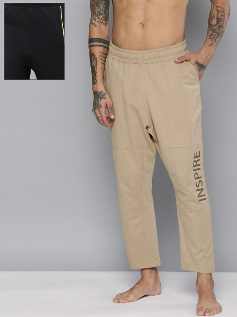 

HRX by Hrithik Roshan Men Pack of Lifestyle Track Pants & Organic Cotton Yoga Track Pants, Beige