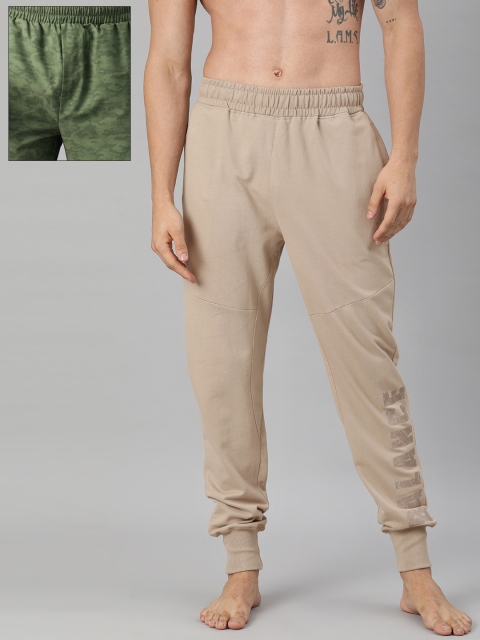 

HRX by Hrithik Roshan Men Pack of Running Track Pants & Yoga Joggers, Green