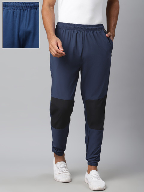 

HRX by Hrithik Roshan Men Pack of Navy Outdoor Joggers & Organic Cotton Yoga Track Pants, Navy blue