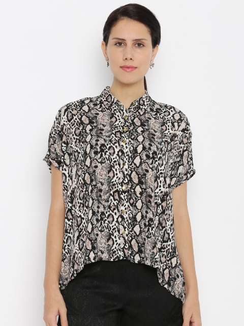 

Van Heusen Woman Women Beige Printed Casual Shirt