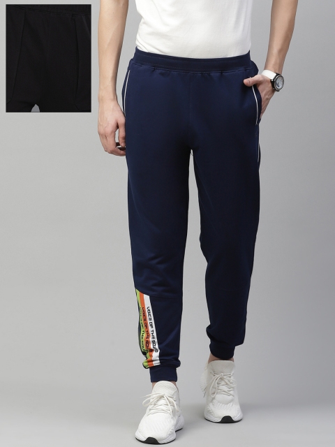 

HRX by Hrithik Roshan Men Pack of Yoga Track Pants & Lifestyle Joggers, Black