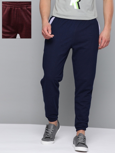 

HRX by Hrithik Roshan Men Pack of Running Track Pants & Lifestyle Joggers, Burgundy