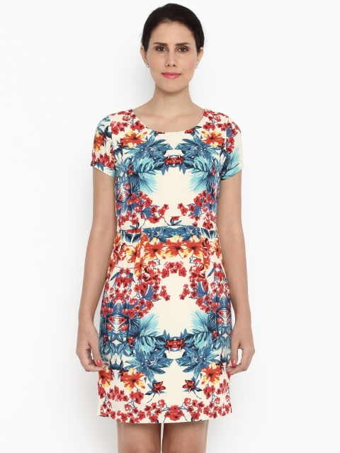

Van Heusen Woman Women White Printed Sheath Dress