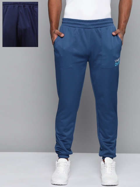 

HRX By Hrithik Roshan Men Pack of Blue Solid Cricket Track Pants & Training Joggers