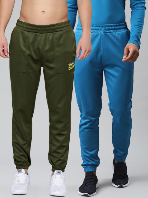 

HRX By Hrithik Roshan Men Pack of 2 Rapid-Dry Training Joggers, Olive