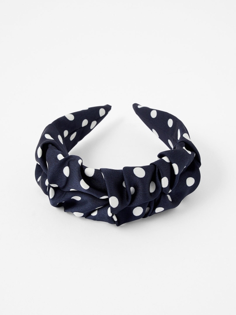 

Accessorize Women Navy Blue & White Printed Hairband