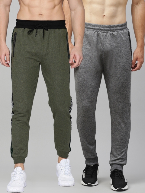 

HRX by Hrithik Roshan Men Pack of Training Joggers & Running Joggers, Green