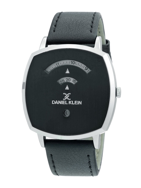 

Daniel Klein Men Black Dial & Black Leather Straps Analogue Watch DK 1 12390-5